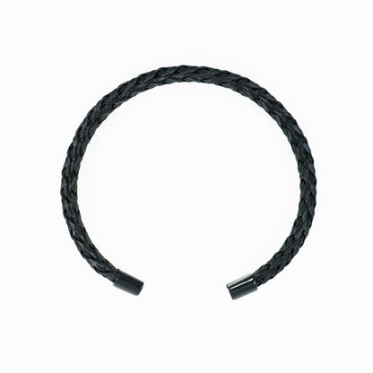 Black braided steel cuff