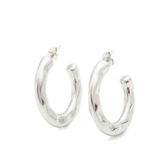 Large hammered hoops