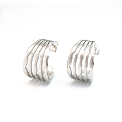 Bulky stripe hoops