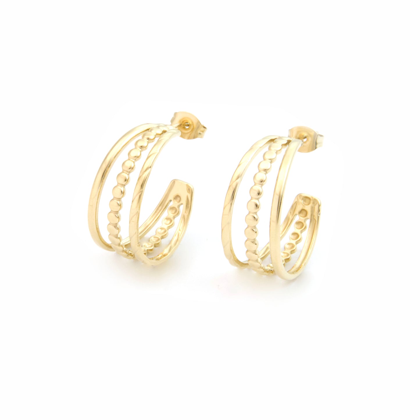 Triple open hoops