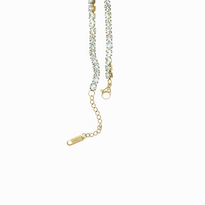 Wide rhinestone bracelet