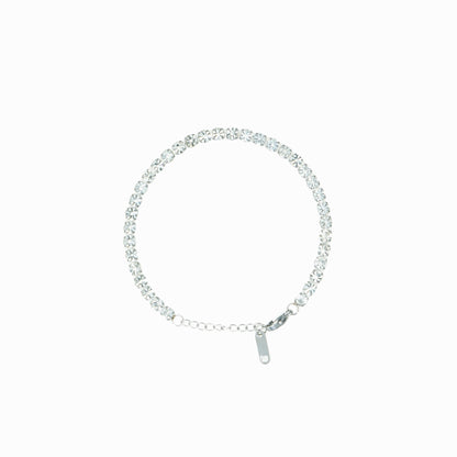Wide rhinestone bracelet