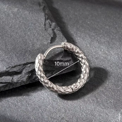Forged hoop earrings