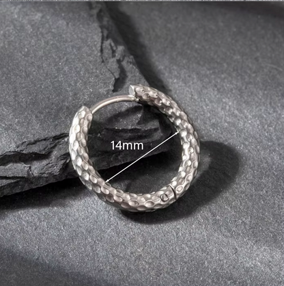 Forged hoop earrings